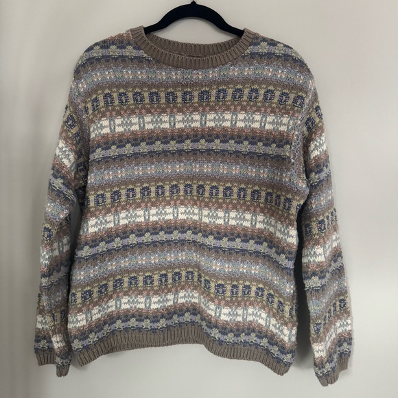 Vintage L.L. Bean Fair Isle Multicolor Patterned Women's Sweater - Picture 3 of 7